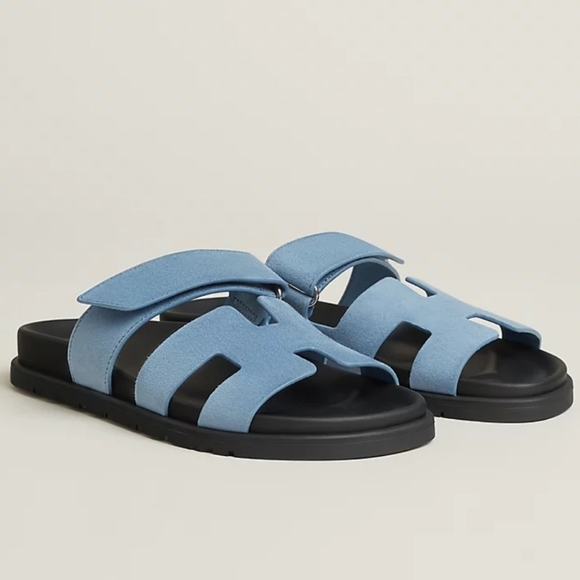 Hermes Shoes - Hermes Blue Chypre Sandals